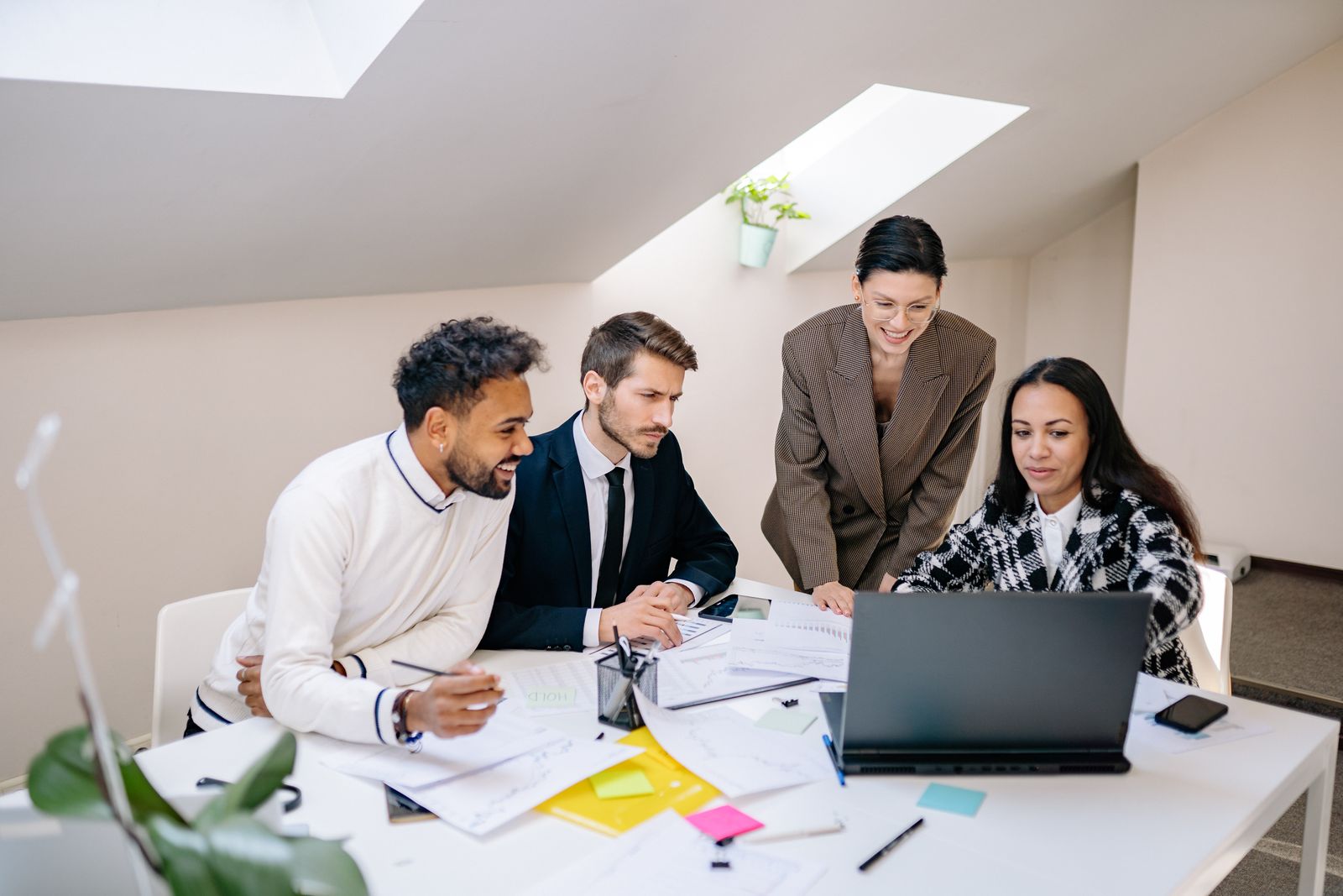 Professional team collaborating